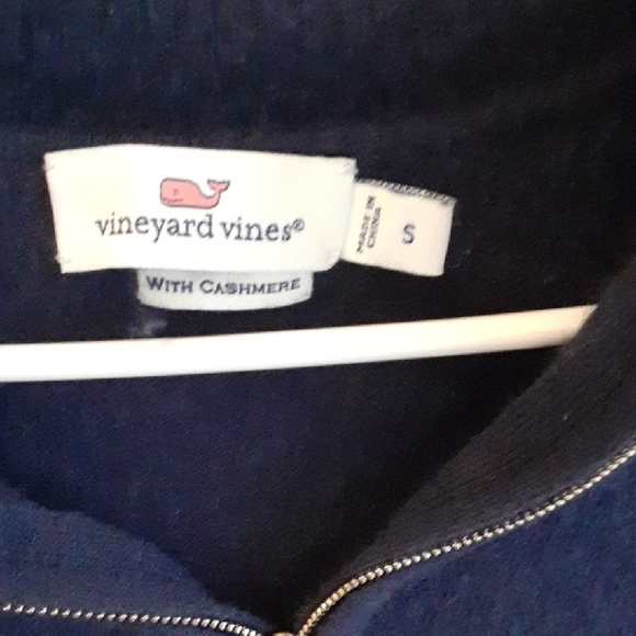Vineyard Vines Navy Blue Quarter-Zip Sweater - Picture 2 of 5